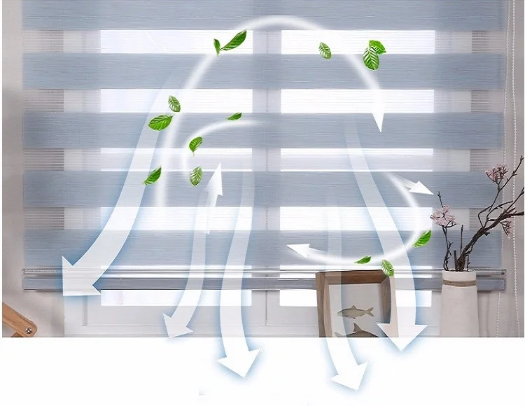 Custom Logo Size Measurement Polyester Zebra Roller Blinds