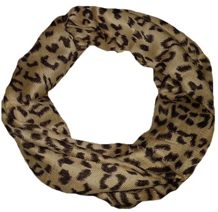 High Quality 100% Viscose Infinity Loop Scarf Elegant Printed Design Soft and Elegant for Winter Season Adult Department