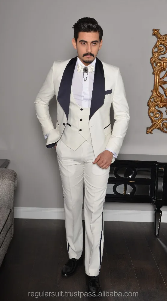 2018 Best Tuxedo White Wedding Suit