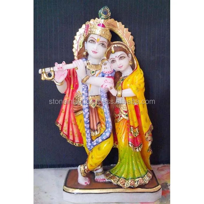Makrana Marble Radha Krishna Statue