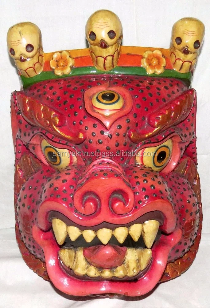 Hand carved Wooden Wall Hanging Demon craft |Made In Nepal | Gift ideas| High quality wooden craft|decoration