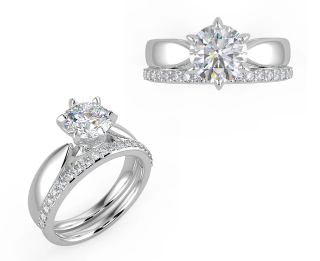 Кольцо с бриллиантами для женщин (Бесплатная доставка при покупке на сумму более 2000 долларов США. Ввозные пошлины и налоги несут клиент)