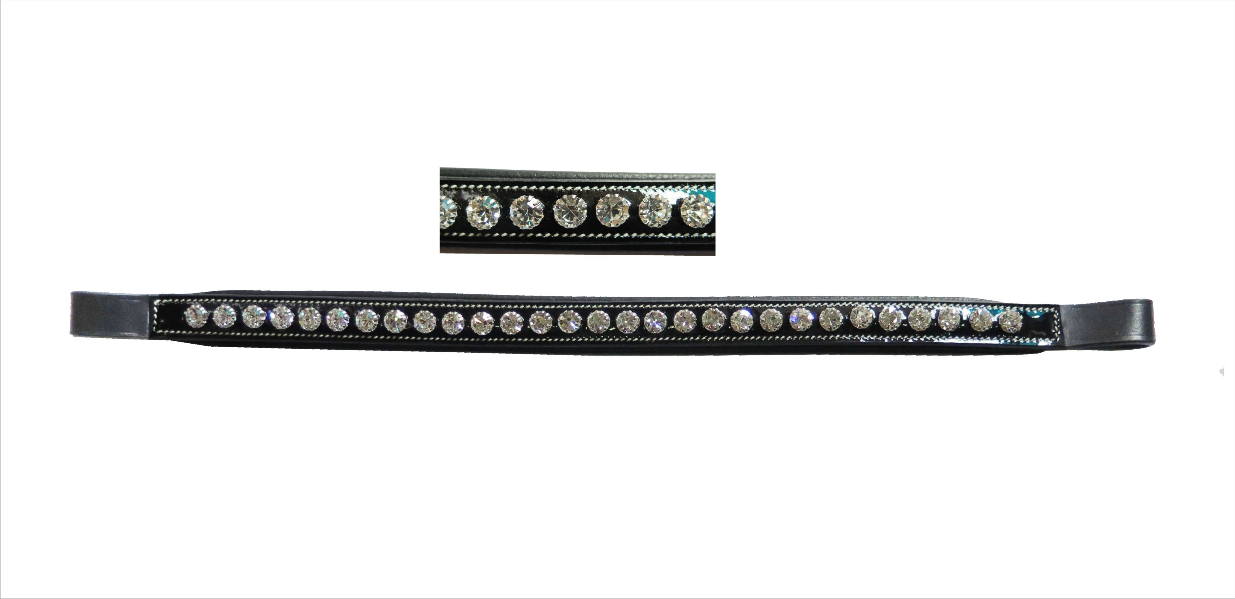 Equestrian One Row Straight Diamond Horse Brow Band for all type Bridle