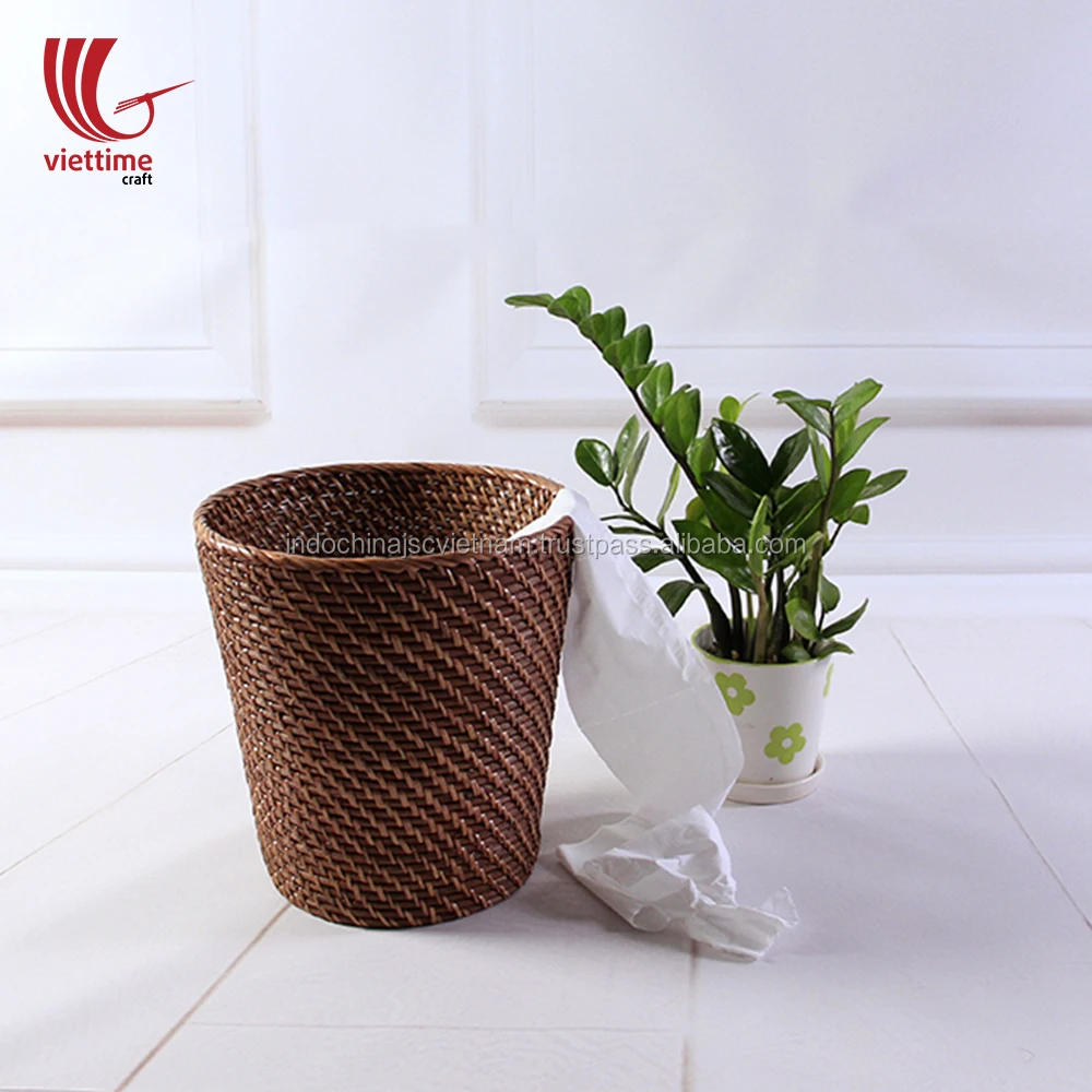 Бумажная корзина из ротанга ручной работы/корзина для дома и офиса