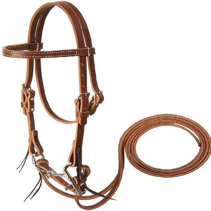 Manaal Enterprises Premium Nylon Bridal Horse Riding Bridal Wholesale Side pull Bitless Bridles Horse Leather Made Of PVC Coated