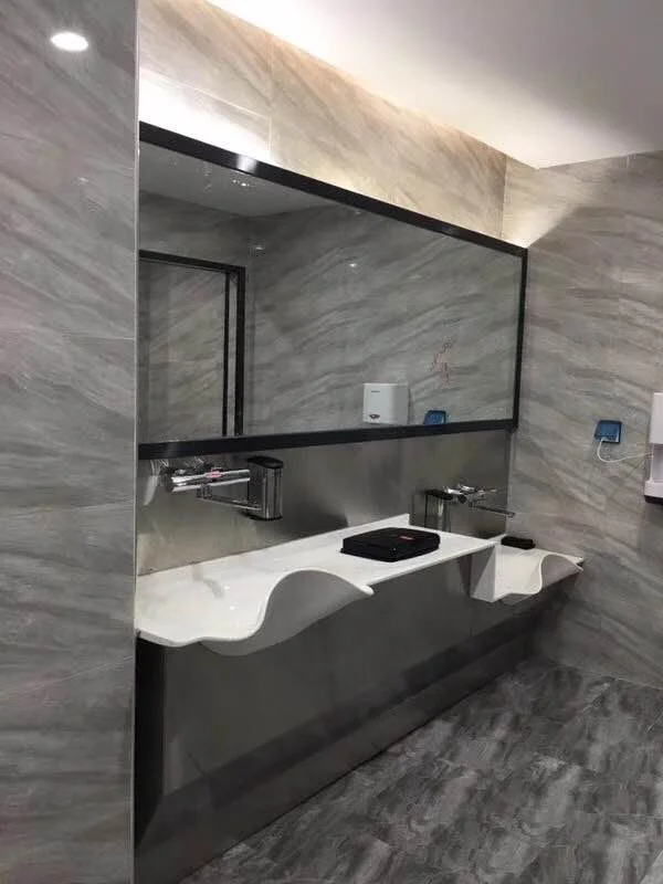 Modern white  Public Bathroom Hospital Hand Washing Sink