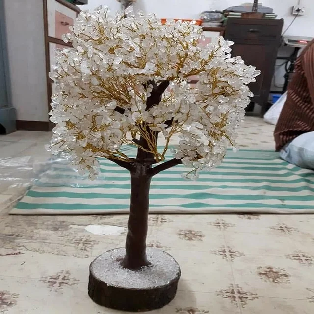 
Clear Crystal Chips Stone Tree : Buy Online From Noor Agate From India 