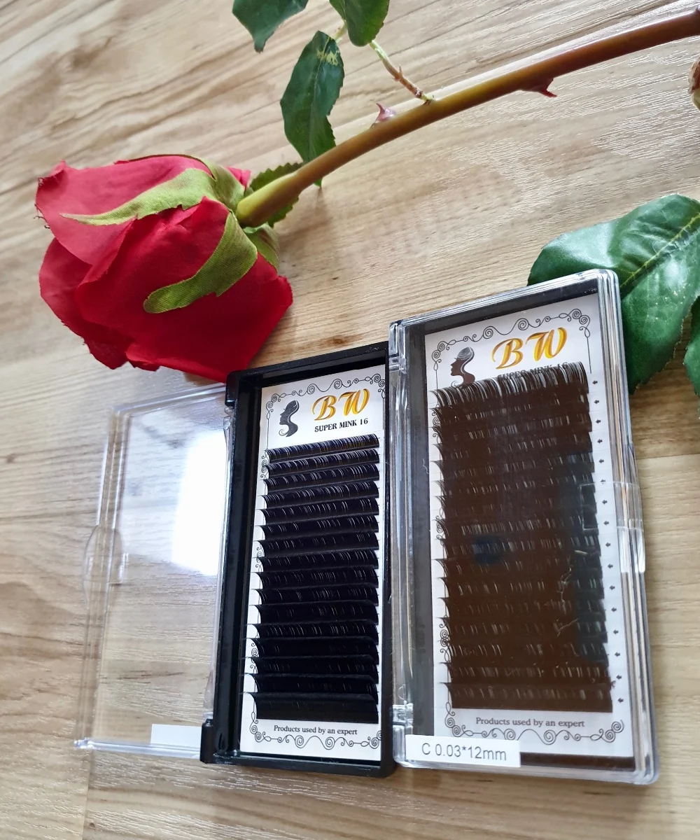 
eyelash extension private label eyelashes 0.03 super mink fur false eyelash extension-made in Vietnam 