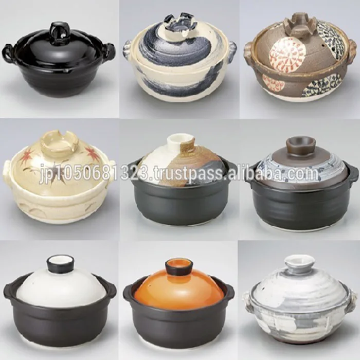 Different Japanese cooking pot sizes for cooking hot pot