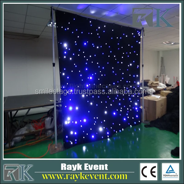 Flexible light pipes rgb led curtain lights star curtain track