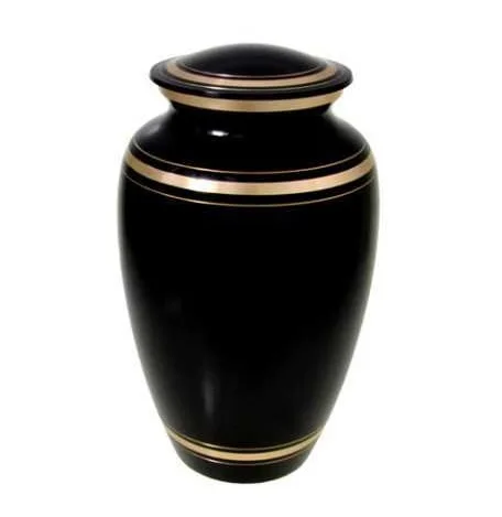 Classic Black Solid Antique Memorial  Metal Brass Adults Human Funeral  Ashes Cremation urns American/European Style