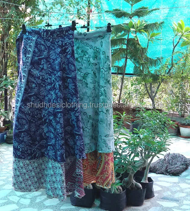 Indian hot gypsy silk short wrap skirt