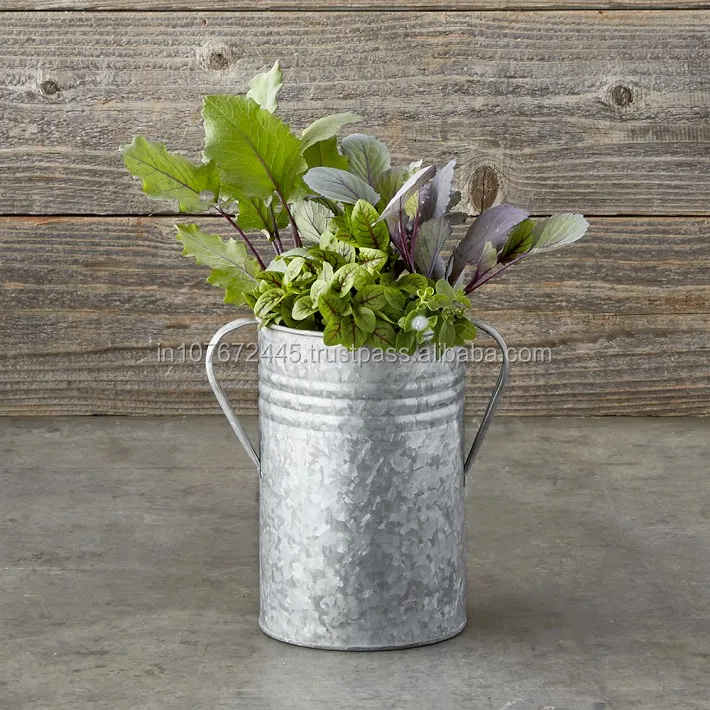 Metal flower vases