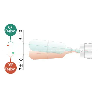 Horizontal Float Type Level Switch KF-213 Screwed Joint Type R1.1/2
