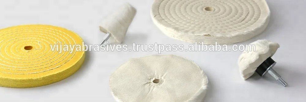 High Quality round Cotton Buffing Wheels for Polishing Durable Fiber Material with Cloth Backing