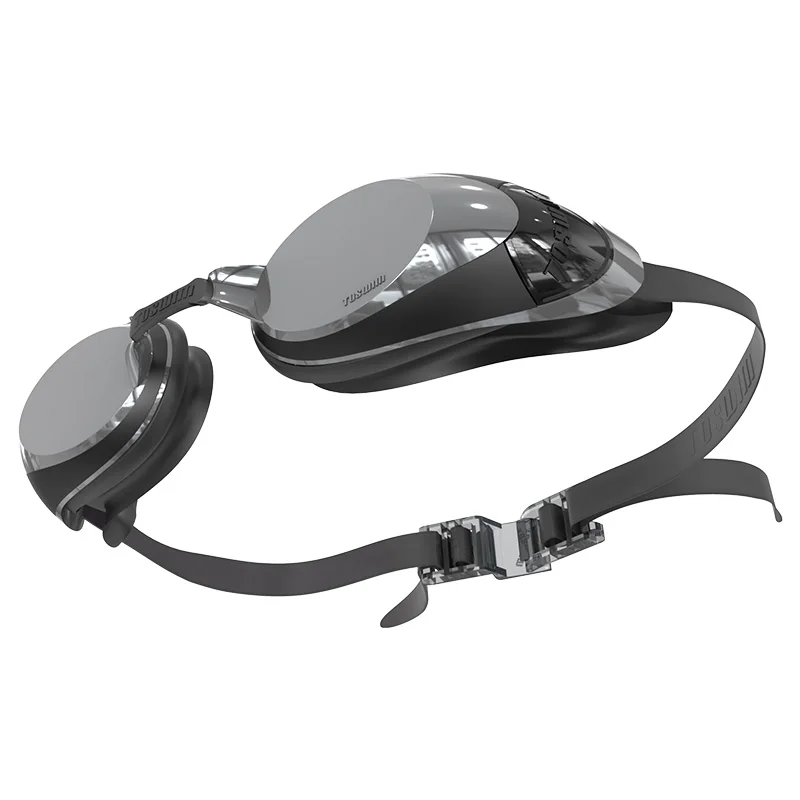 TOSWIM anti-fog swimming goggles near-sighted Black Plate ODM customer logo in packaging