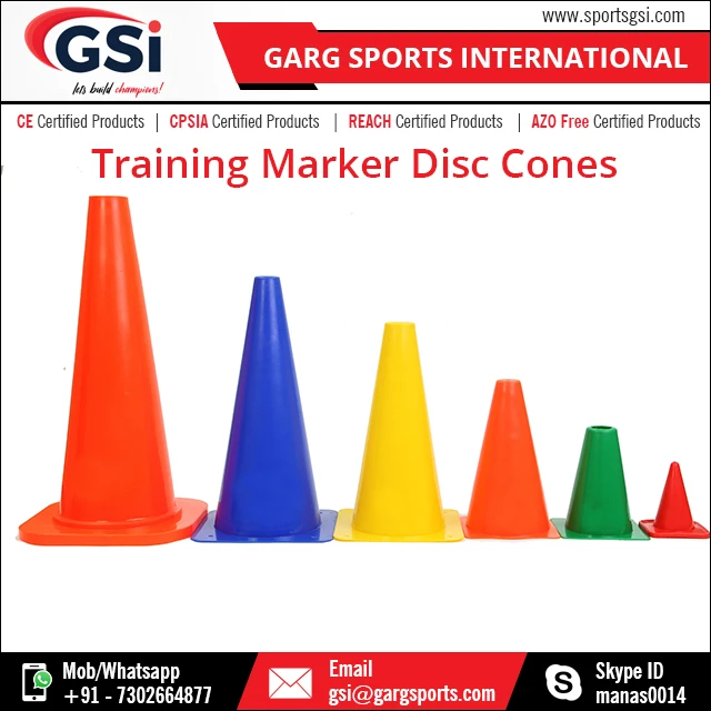 High Quality PVC Agility Marker Cones PE Material for Outdoor Soccer Fitness Training at Wholesale Price