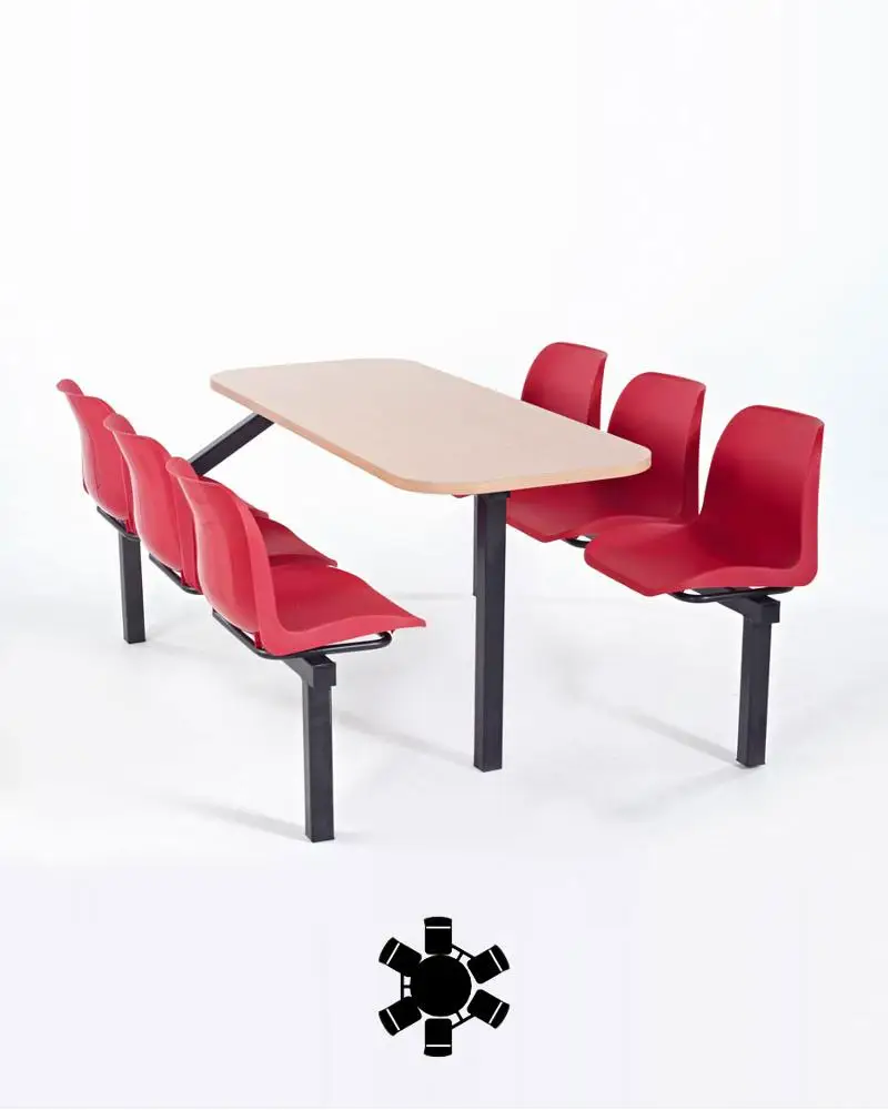 School Dining Furniture Durable Metal Construction for Classroom and Cafeteria Use