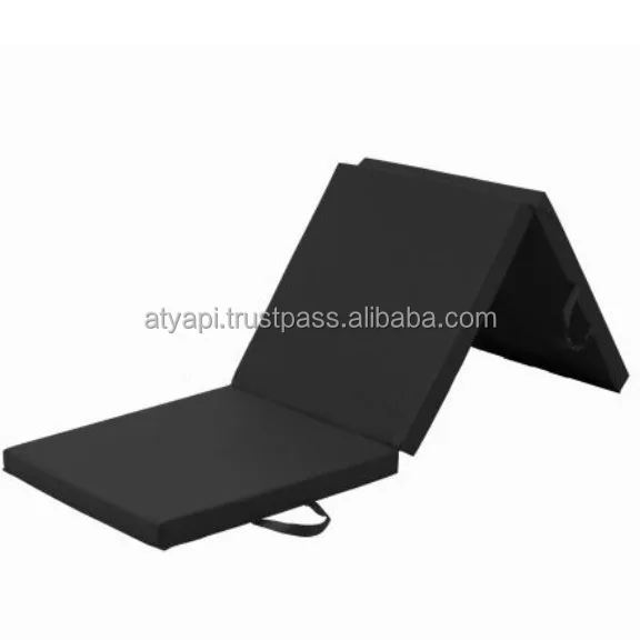 Exercise Tri-Fold Gym foam Mat For Gymnastics, Aerobics, Yoga, Martial Arts - Black