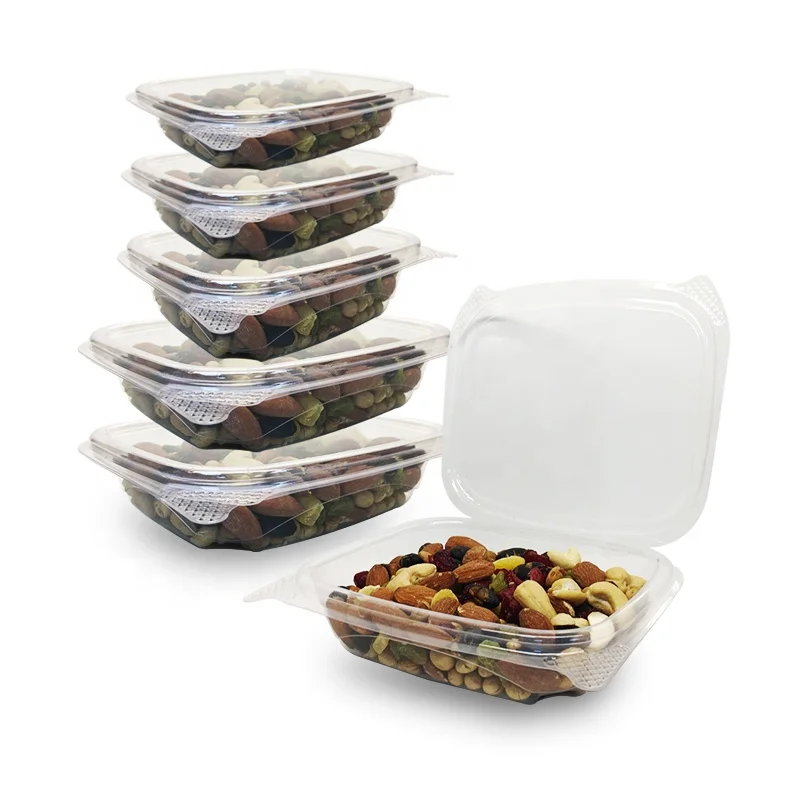 PET clear plastic disposable food container clamshell packaging salad box