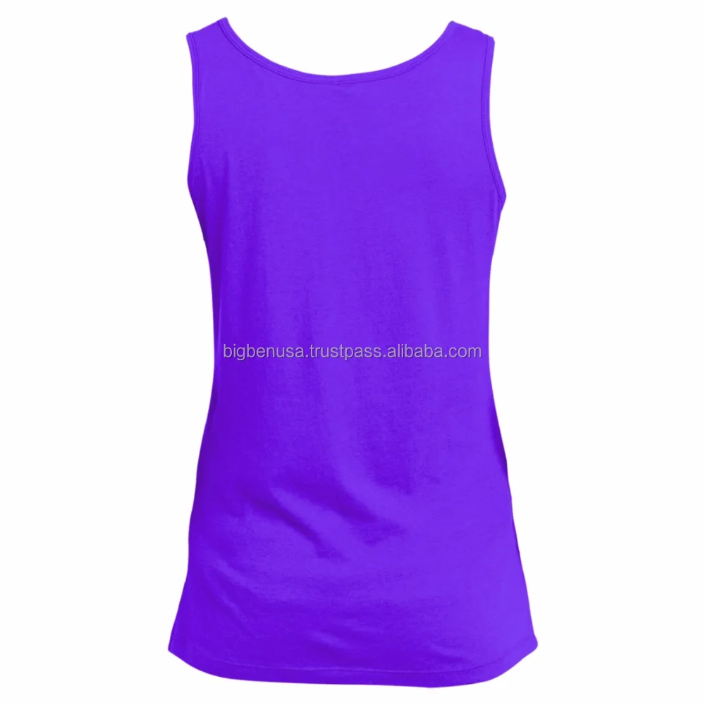 Hot sales 100 Cotton cheap plain woman dress tank top, Ladies Singlet Tops