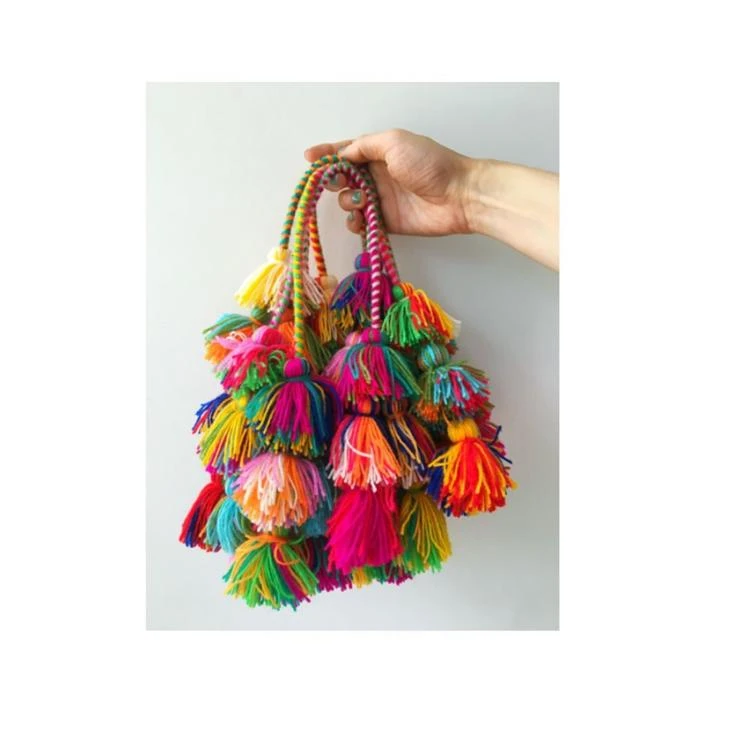 Радужные кисточки гирлянды | Женские туфли-лодочки ручной работы в стиле с кисточками