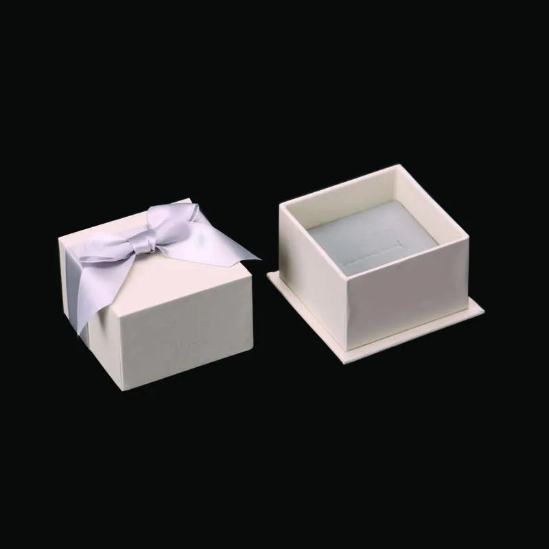 Custom white paper box necklace ring bracelet kids jewelry packaging box