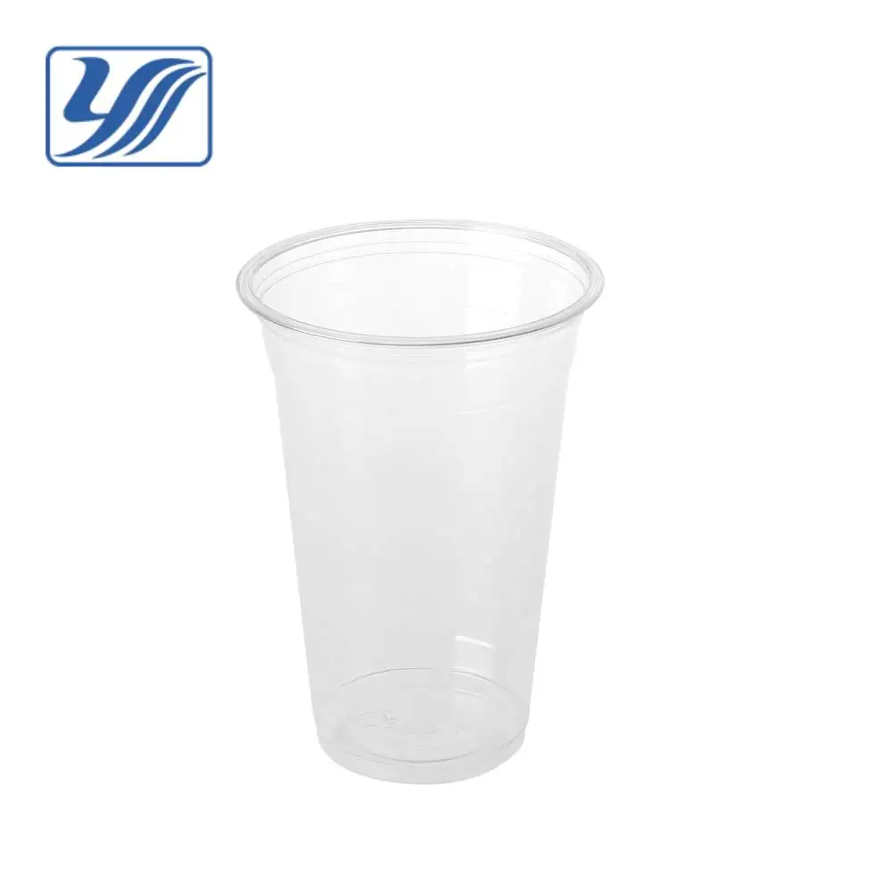 16oz eco friendly PET PLA disposable cup with lid