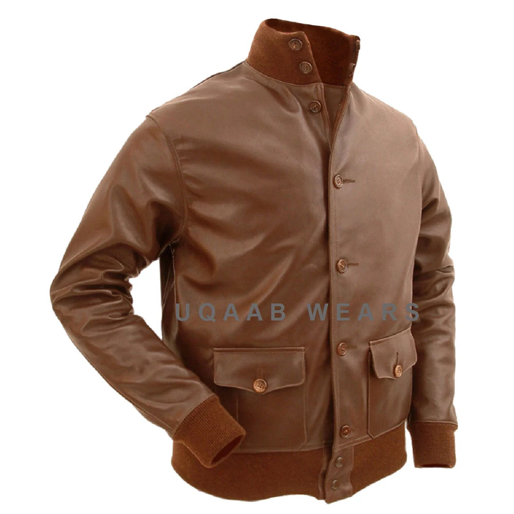 Мужские A-1 пилот из натуральной кожи кабины Air Force летающие авиации куртка в стиле милитари Экипаж кожаная куртка оптовая торговля OEM