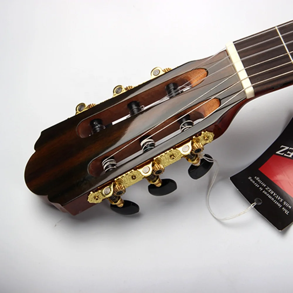 China guitar factory beautiful best quality nylon string solid spruce top mahogany back glossy 39 inch classical guitar 4/4 size