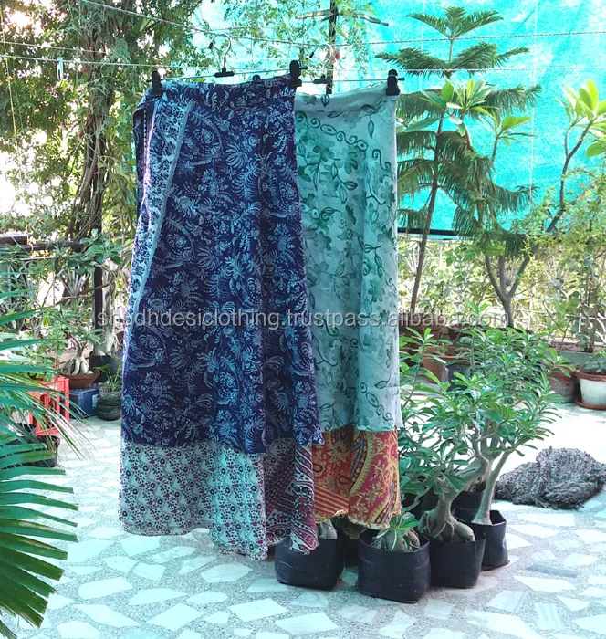 Indian hot gypsy silk short wrap skirt