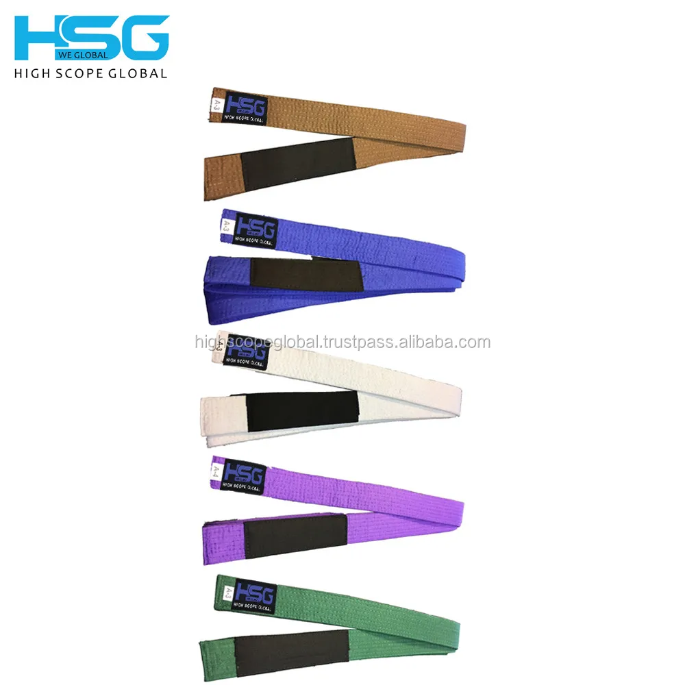 Jiu Jitsu Belt Kids Bjj Gi Belts 100% Cotton Martial Arts Ranking