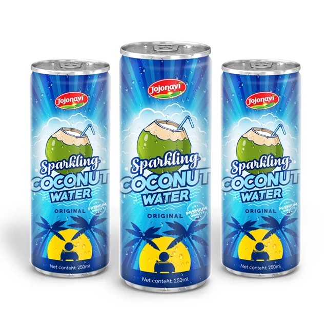 Manufacturer tropical 250ml Canned New Products Sparkling Coconut Flavor Aloe Vera Drink ODM service from Viet nam