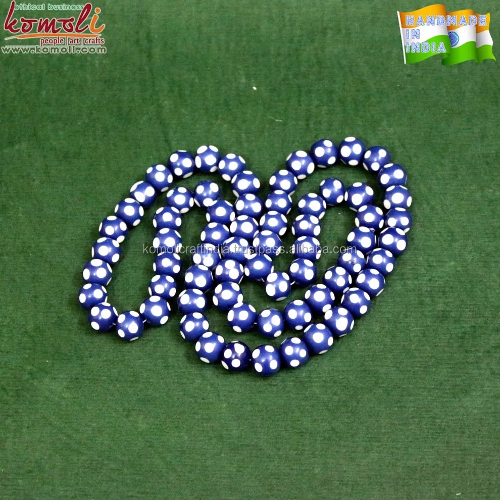 Chunky handmade blue craft resin bead custom