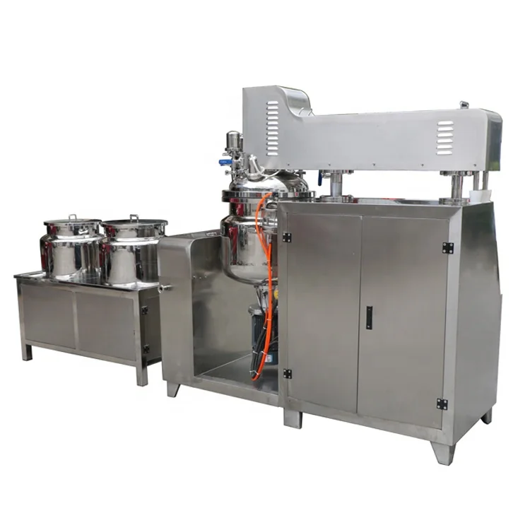 SL-100L Cosmetic Chemical Shampoo Toothpaste Lotion Cream Production Line Equipment Vacuum Mixer Emulsifying Homogenizer Machine