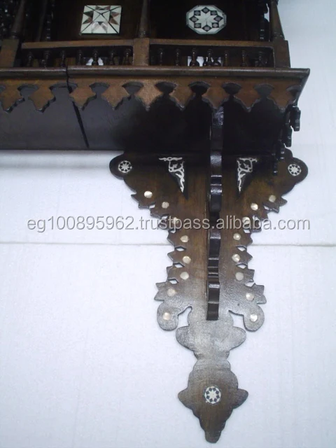 W98 старинная стильная большая настенная консоль с двойной полкой