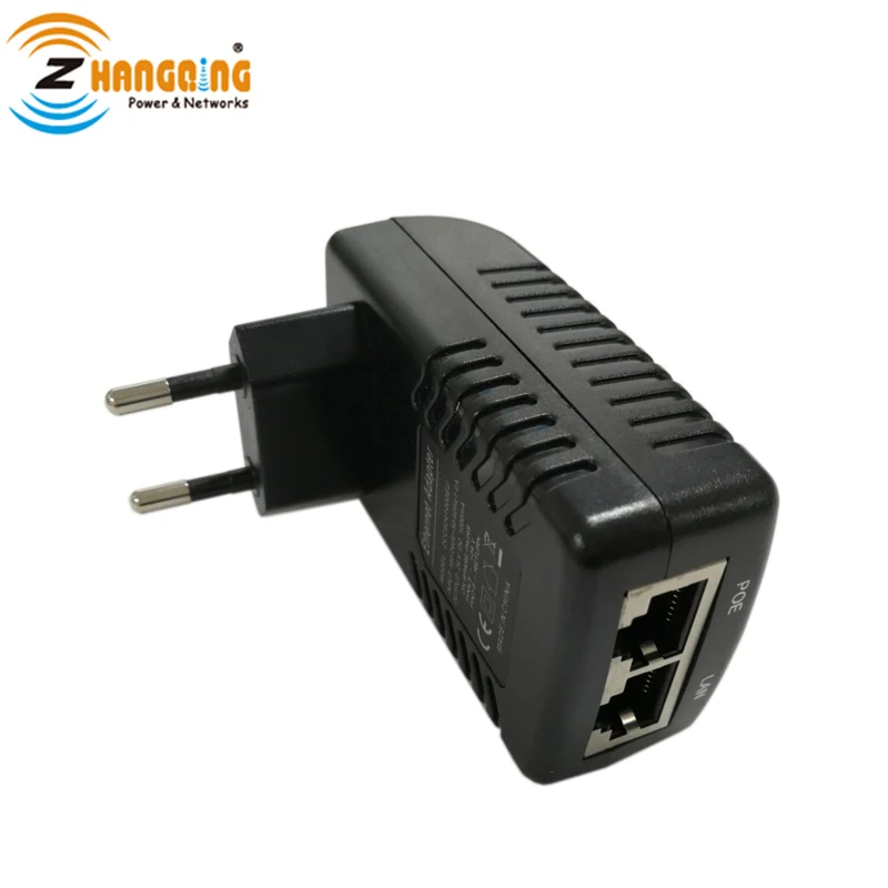 
1 Port PoE Injector US UK EU plug 24V 1A Wall Mount RJ45 PoE Power Adapter for Access Point IP camera IP phones 