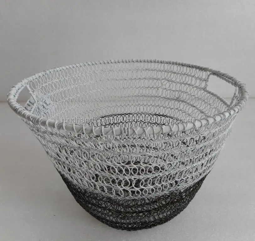 Iron Wire Mesh Storage Basket For Fruit And Cutlery Kitchen Storage Basket Manufacturer and Supplier