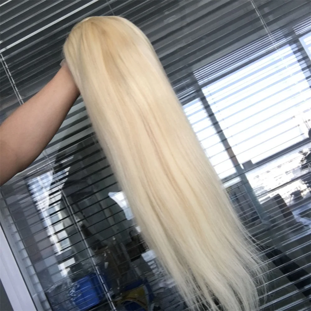 Transparent 613 blonde lace frontal wigs lace front wig vendors straight brazilian wig, wholesale blonde human hair