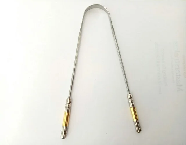 2021 Private label Oral Care U Shape 304 Surgical Stainless Steel Metal Tongue Cleaner Scraper