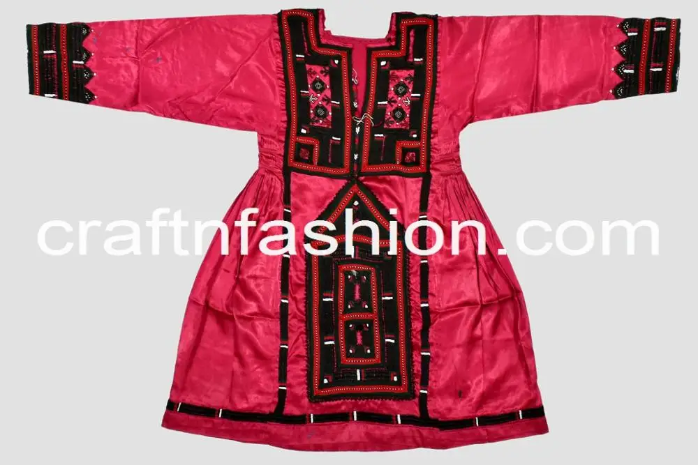 Этническое вышитое вручную женское платье Kuchi-платье Kuchi с цветочным принтом-одежда для племенных танцев