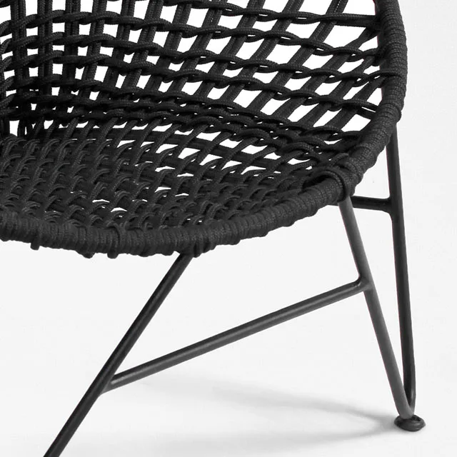 Wholesale Egg Chair with Metal Frame Powder Coated and Rope Woven