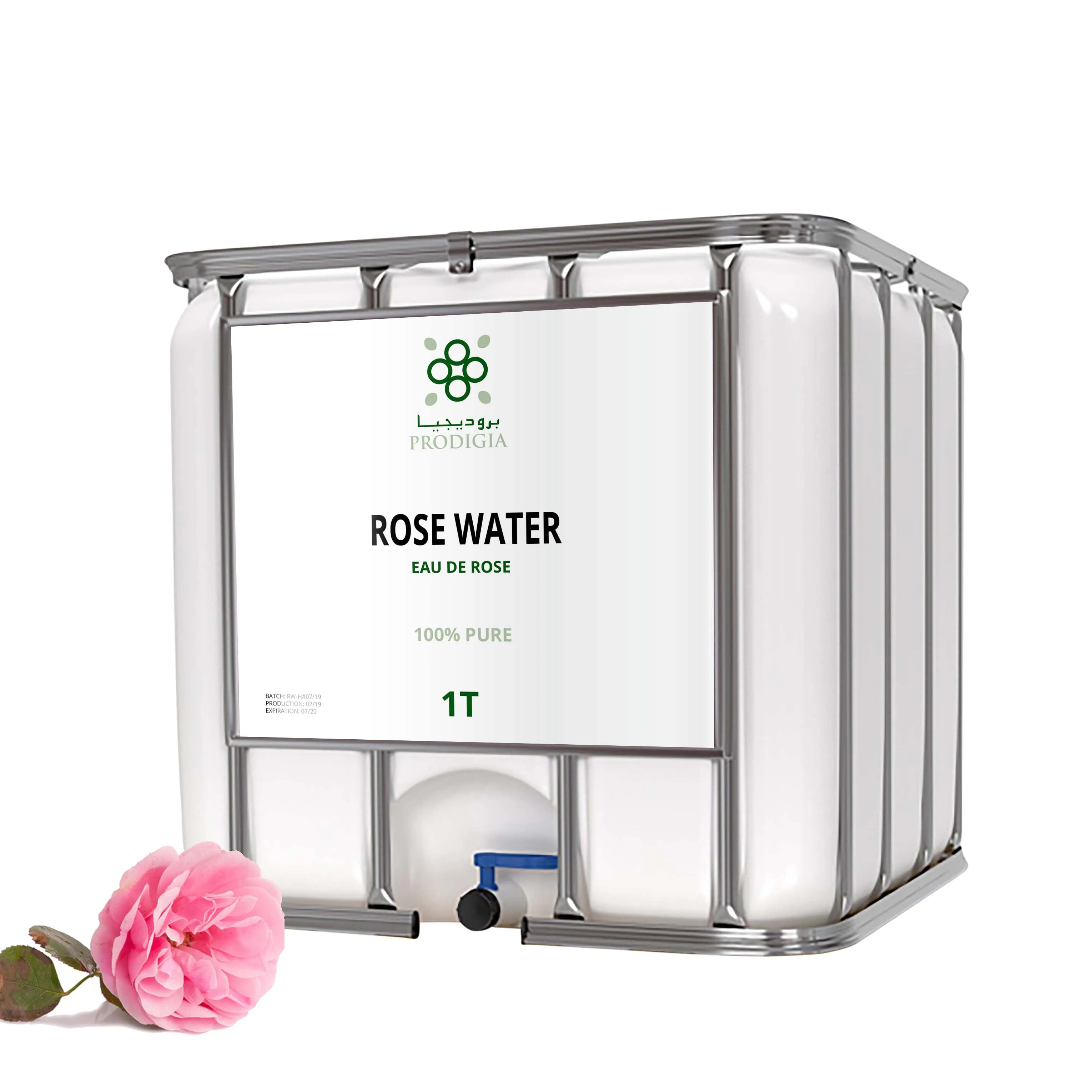 
100% Organic Moroccan Rose Water Premium Quality - Private Label 100ml Glass Bottle Gold Spray 