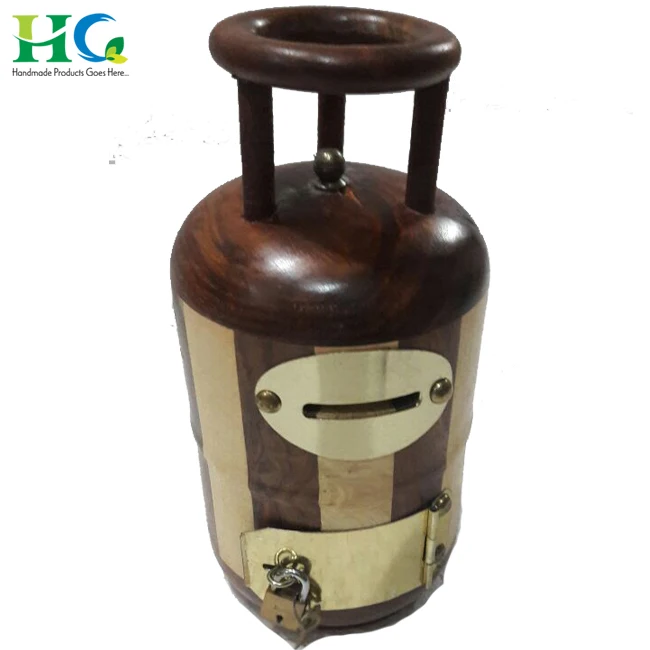 Money Saving Box Inlay Box with Design Wholesale Supplier of Wood Coin Bank/ Brass
