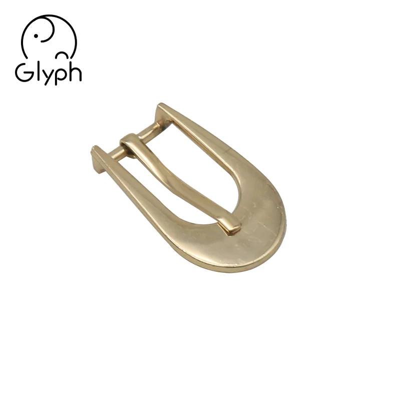 Wholesale Alloy gold half round pin belt buckle 15mm metal buckle for belt