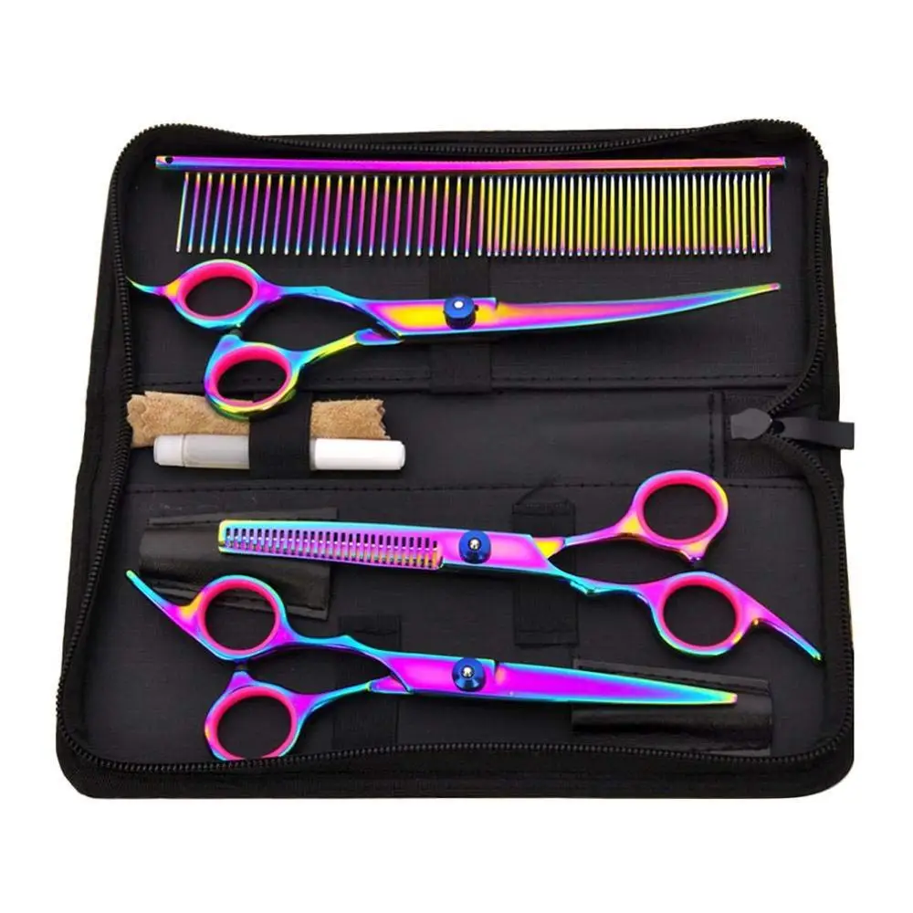 Dog Grooming Scissors Set  Colorful Pet Grooming Scissors Set