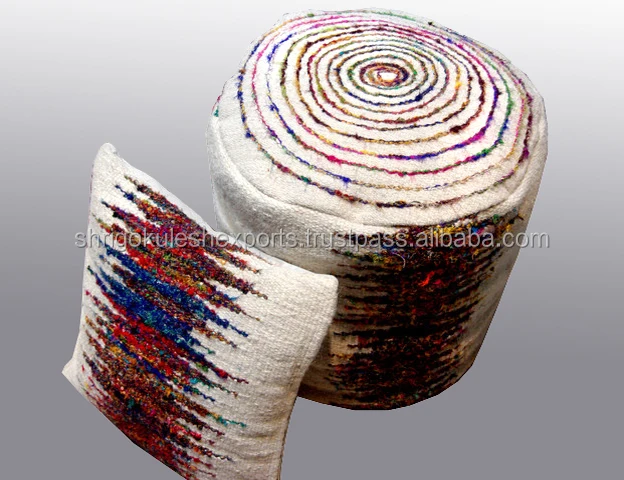 Indian Style Sari Silk Handmade Multicolor Pillow Cushion Covers