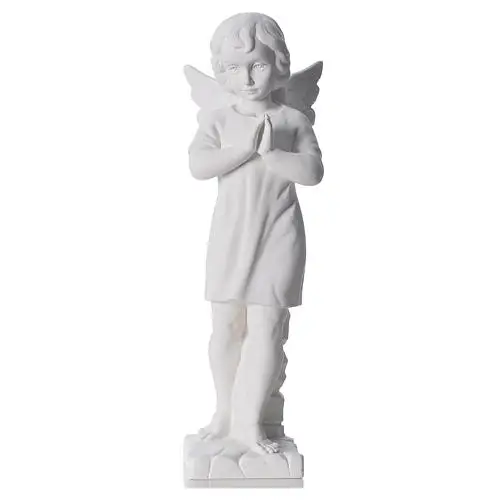 Manufacturer of Christian Angel Religious Marble Stone hand carved from pure white magnificent Statue