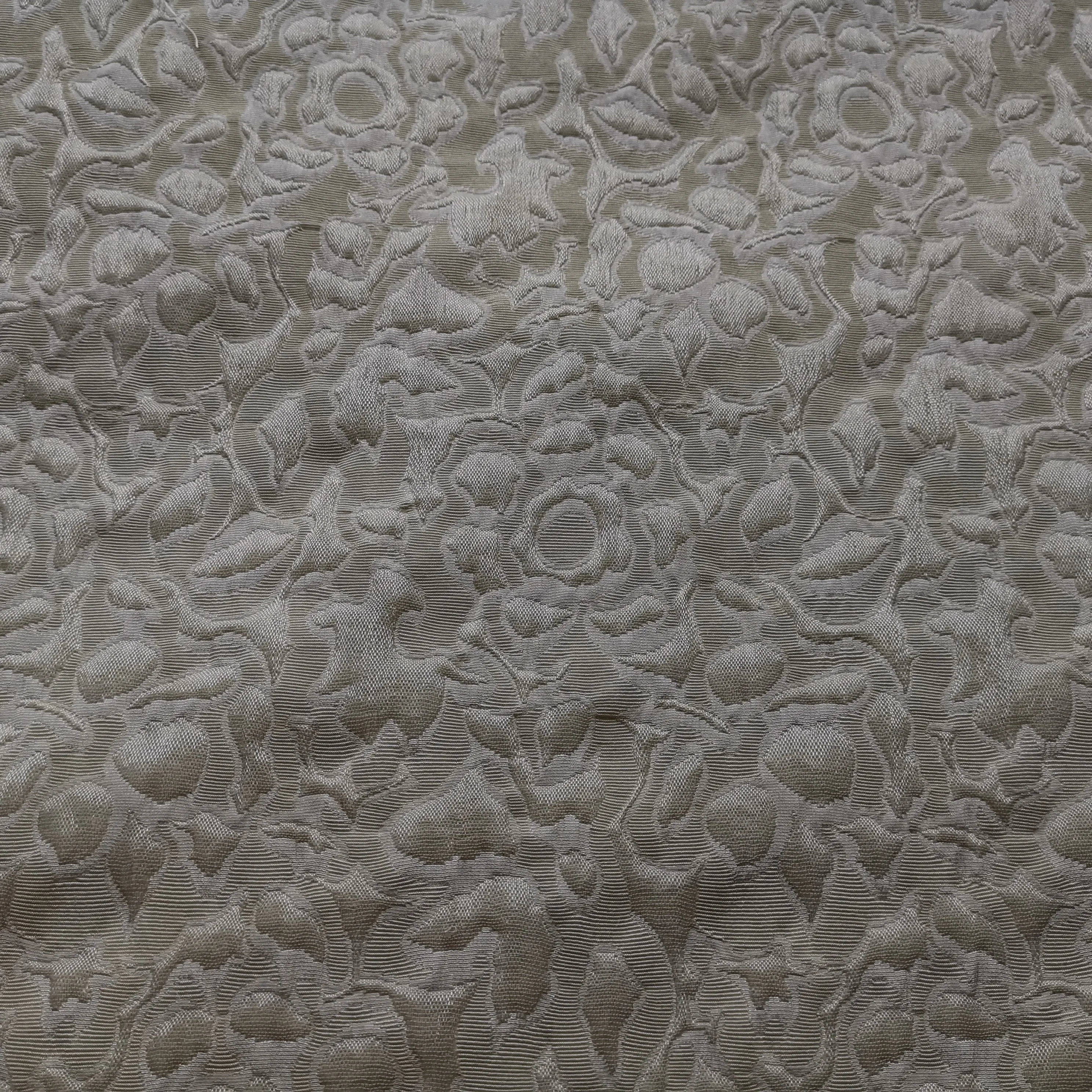 Heavy Silk Wool blend Jacquard  natural white fabric for dyed