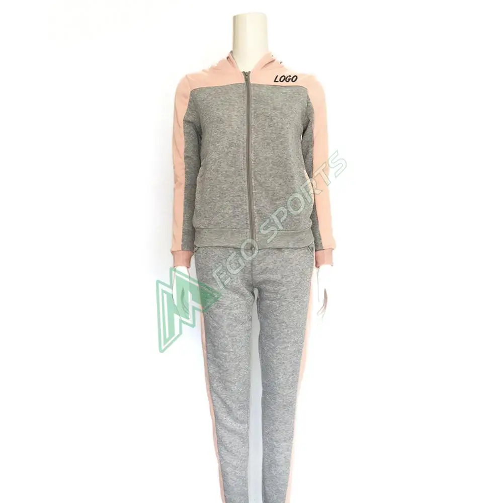 Custom Design Sweatsuit Women 2 Piece Set Women tracksuit Jogger Suit Sexy Long Sleeve Velvet Hoodie Spring Clothes